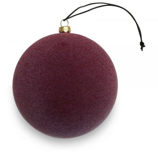 Juletræskugle 'Velvet' - Burgundy (S)