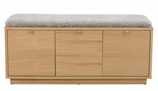 Bænk 'Confetti' 106cm - Eg/Lysgrå