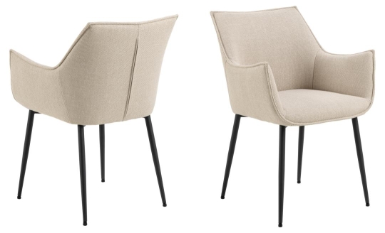 Stol 'Bonita' - Beige/Sort