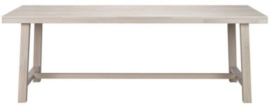 Spisebord 'Brooklyn' 220x95cm - Hvidpigmenteret