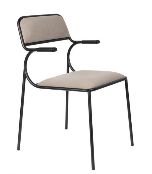 Stol 'Alba' - Sort/Beige