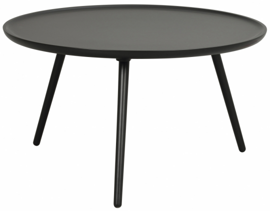 Sofabord 'Daisy' Rundt 80cm - Sort