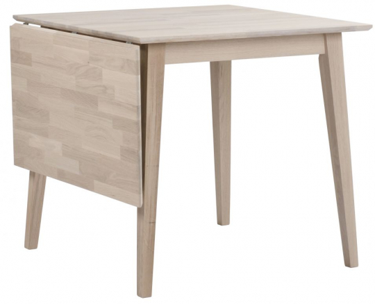 Spisebord 'Filippa' 80x80cm - Hvidpigmenteret Eg