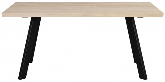 Spisebord 'Fred' 170x95cm - Hvidpigmenteret Eg/Sort