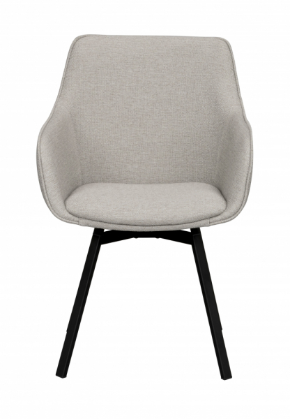 Karmstol 'Alison' - Beige/sort