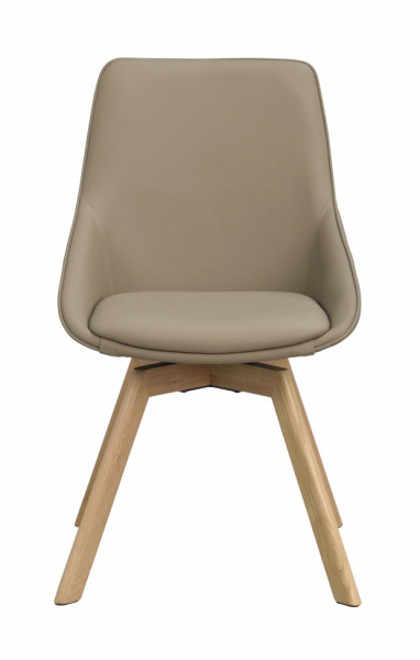 Stol 'Alison' Læder - Beige/eg