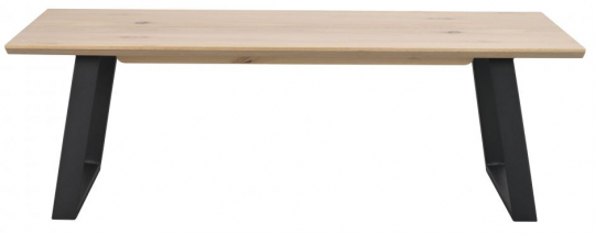 Sofabord 'Melville' 140x65cm - Hvidpigmenteret Eg/Sort