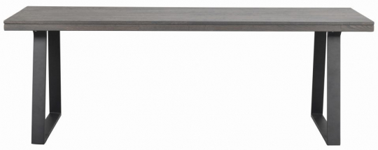Spisebord 'Brooklyn' 220x95cm - Mørkebrun/U-ben