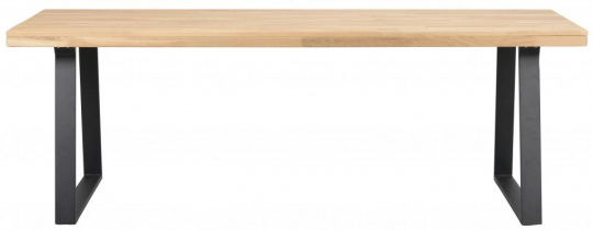 Spisebord 'Brooklyn' 220x95cm - Eg/Sort U-ben