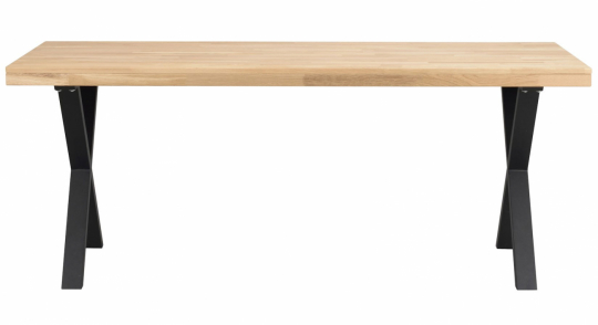 Spisebord 'Brooklyn' 170x95cm - Eg/Sort X-ben