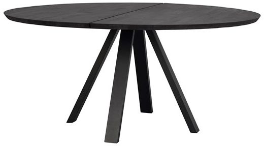 Matbord 'Carradale' Rund 150cm - Sort/V-ben