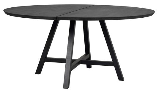 Matbord 'Carradale' Rund 150cm - Sort/X-ben
