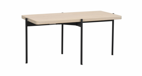 Soffbord 'Shelton' 95x50cm - Hvidpigmenteret eg