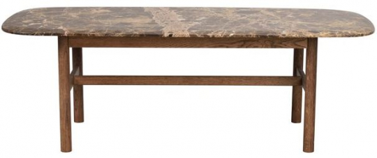 Sofabord 'Hammond' 135x62cm - Brun/Marmor