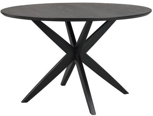 Spisebord 'Calverton' Rundt 120cm - Sort