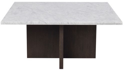 Sofabord 'Brooksville' 90x90cm - Hvid/Brun