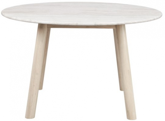 Spisebord 'Taransay' Rund 125cm - Beige/ Hvidpigmenteret