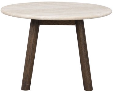 Sofabord 'Taransay' Rund 60cm - Beige/Brun