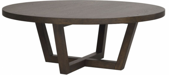 Sofabord 'Boxford' Rund 110cm - Mørk eg