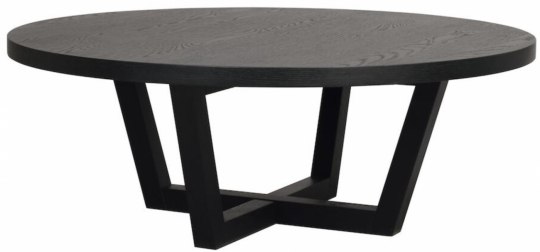Sofabord 'Boxford' Rund 110cm - Sort eg