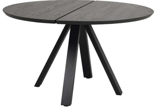 Spisebord 'Carradale' Rund 130cm - Sort/V-ben