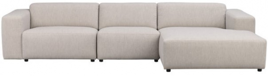 4-personers sofa 'Willard' chaise longue H - Lys beige