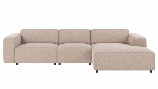 4-personers sofa 'Willard' chaise longue H - Lys beige