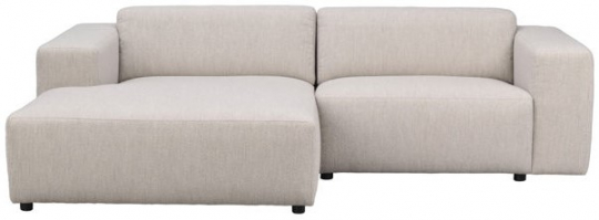 3-personers sofa 'Willard' chaise longue V - Lys beige