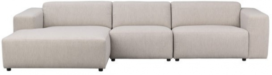 4-personers sofa 'Willard' chaise longue V - Lys beige