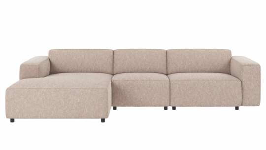 4-personers sofa 'Willard' chaise longue V - Lys beige