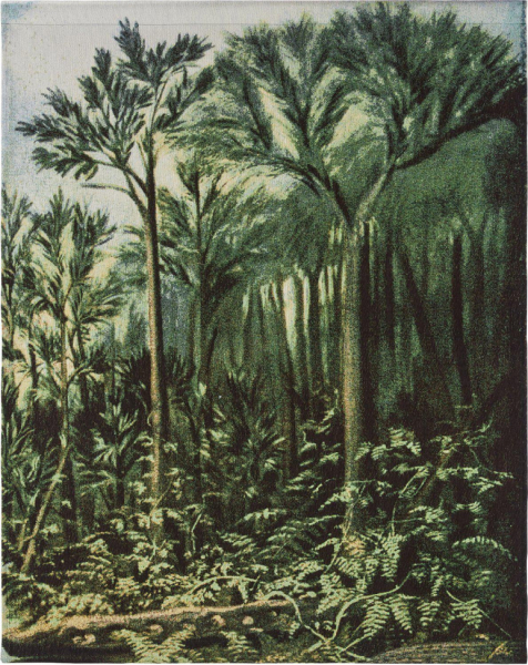 Vægdekoration 'Botanic' 100x127 - Grøn