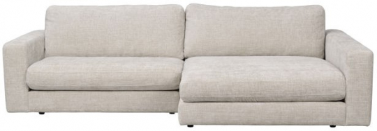 3-personers sofa 'Duncan' chaise longue H - Lys grå