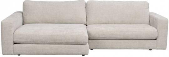 3-personers sofa 'Duncan' chaise longue V - Lys grå