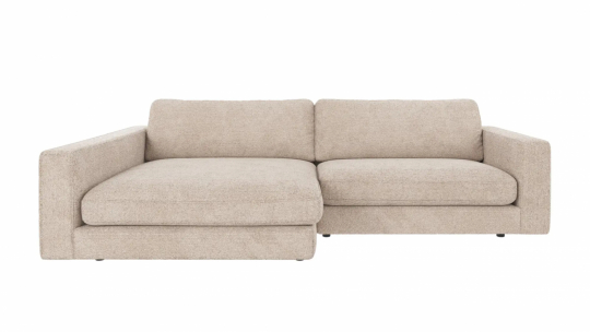 3-personers sofa 'Duncan' chaise longue V - Lys grå