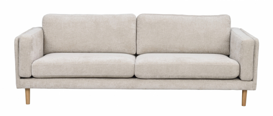 3-personers sofa 'Braden' - Lys beige/eg