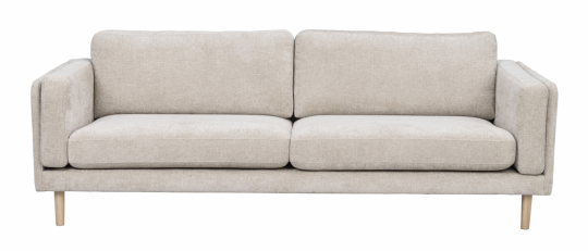 3-personers sofa 'Braden' - Lys beige/hvidpigmenteret