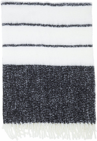 Plaid 'Carl' 130x170 - Sort/Hvid