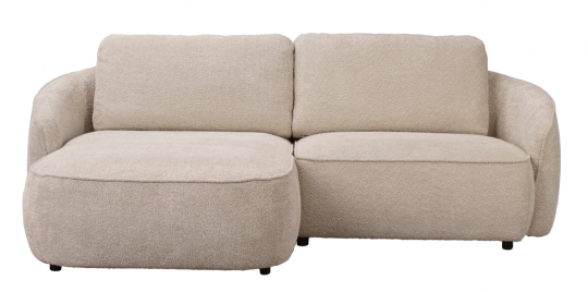 3-personers sofa 'Norris' chaiselong venstre - Lys beige