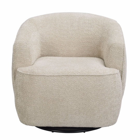 Lænestol 'Dermot' Drej - Lys beige
