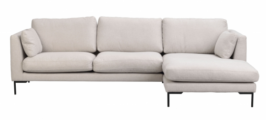 Sofa 'Corwin' Chaise højre - Lysbeige
