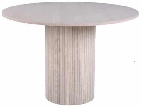 Spisebord 'Barkaby' Rundt 110cm - Hvid