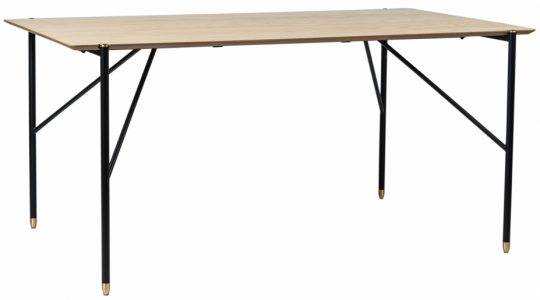 Spisebord 'Hornstull' 160x90cm - Eg/Sort