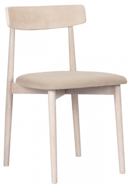 Stol 'Ystad' - Hvid eg/beige
