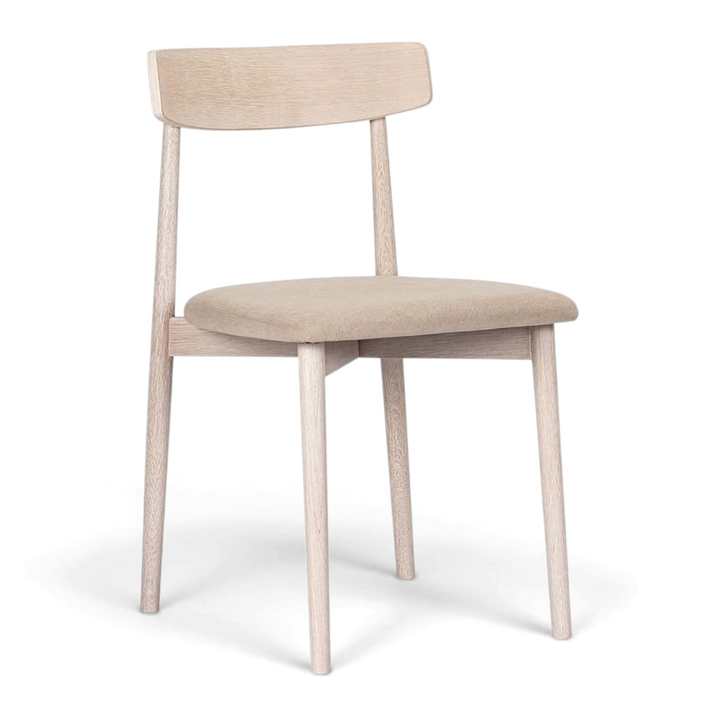 Stol 'Ystad' - Hvid eg/beige
