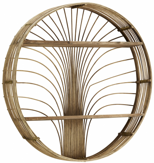 Cirkelformet væghylde 'Bamboo' - Rattan