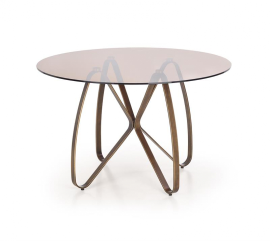 Spisebord 'Levanzo' Rundt 120cm - Brun/Antik