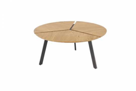 Sofabord 'Berga' Rundt 86cm - Natur/Sort