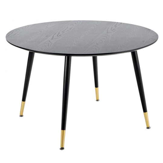 Spisebord 'Noir' Rund 120cm - Sort/Guld