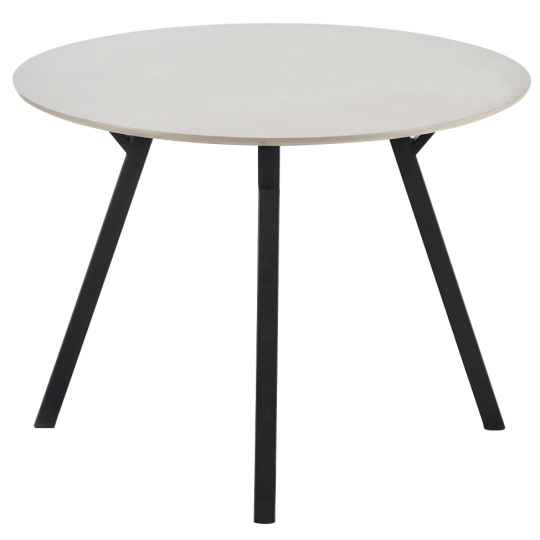 Spisebord 'Barlog' Rund 100cm - Grå/Sort
