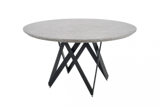 Spisebord 'Cruz' Rund 140cm - Grå/Sort